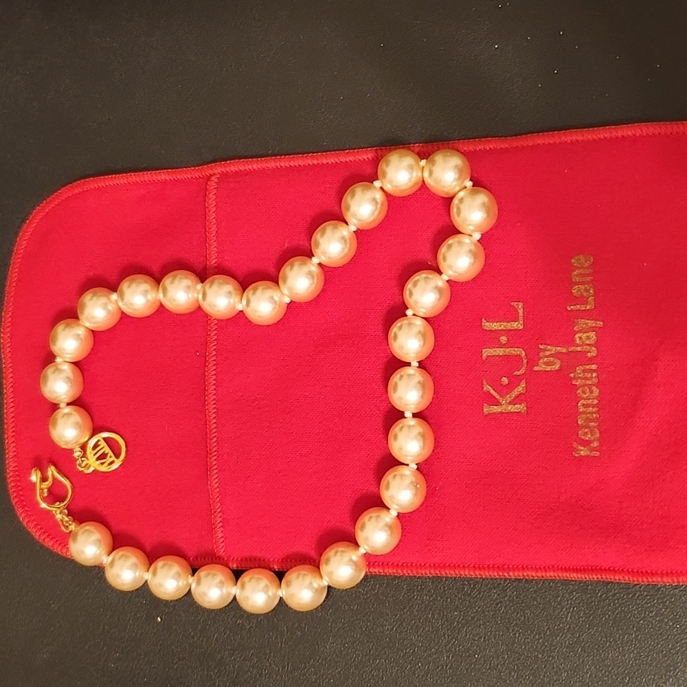 NIB KJL faux pearl collar choker